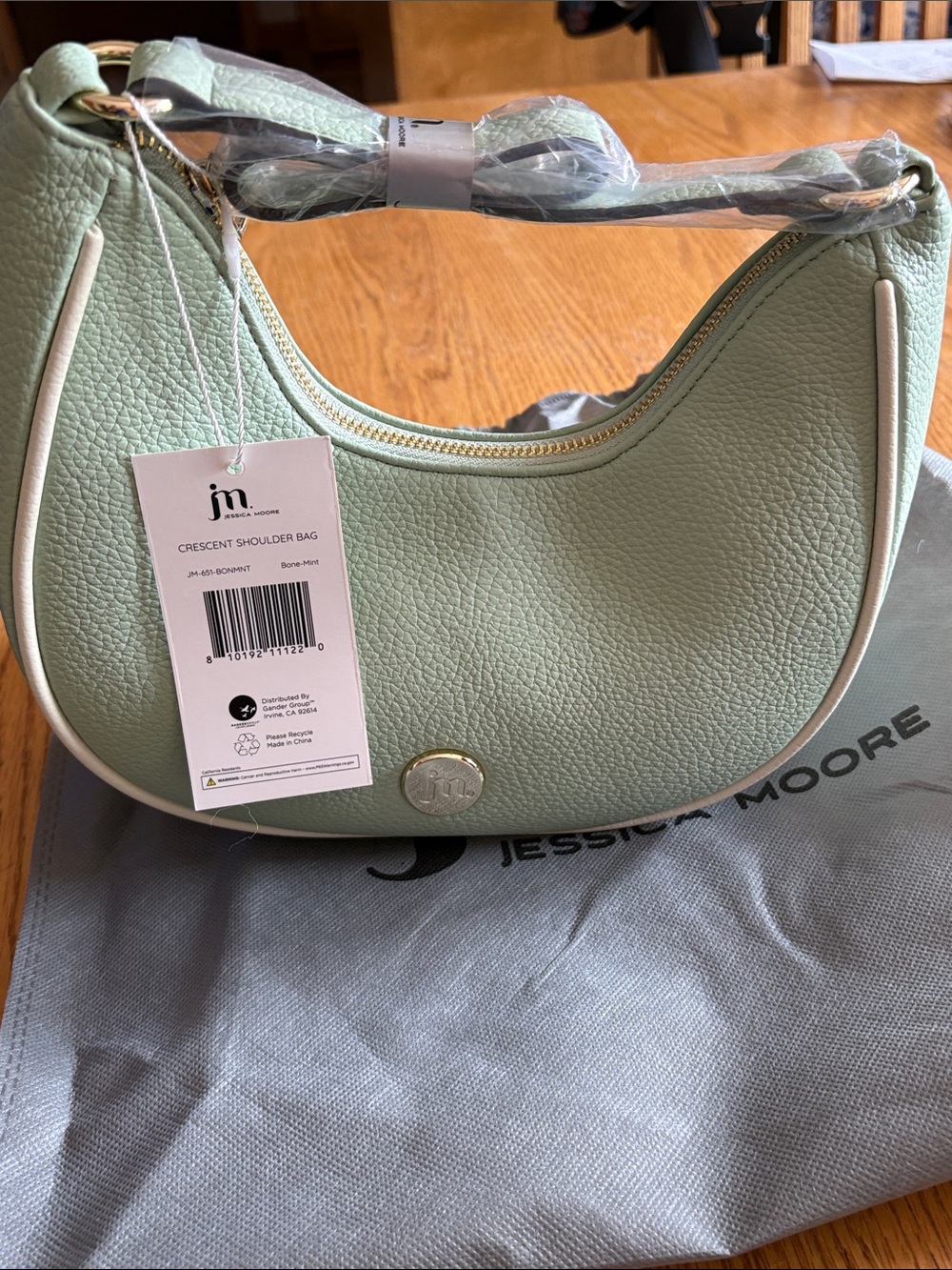Jessica Moore Crescent Shoulder Bag - Mint